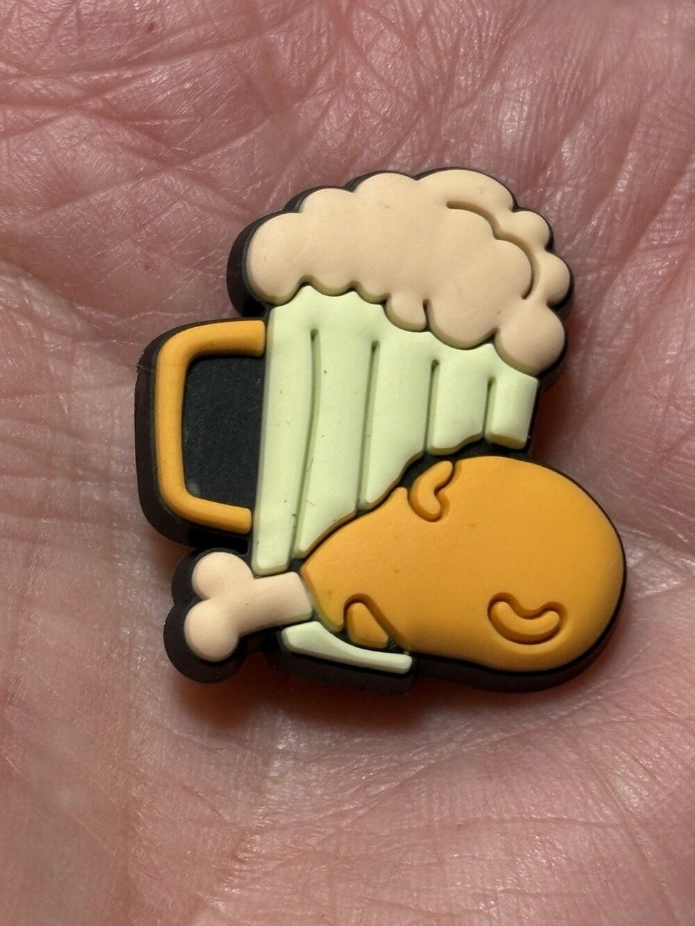 Jibbitz Chicken Leg & Beer Mug Shoe Charm F/ Crocs